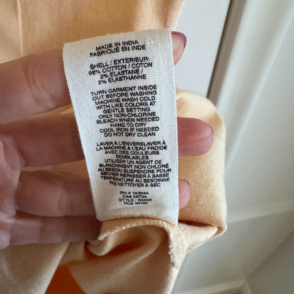 Womens Avec Les Filles 98% Cotton Peach Mini Denim Jean Dress Size 14 NWT - Picture 5 of 5
